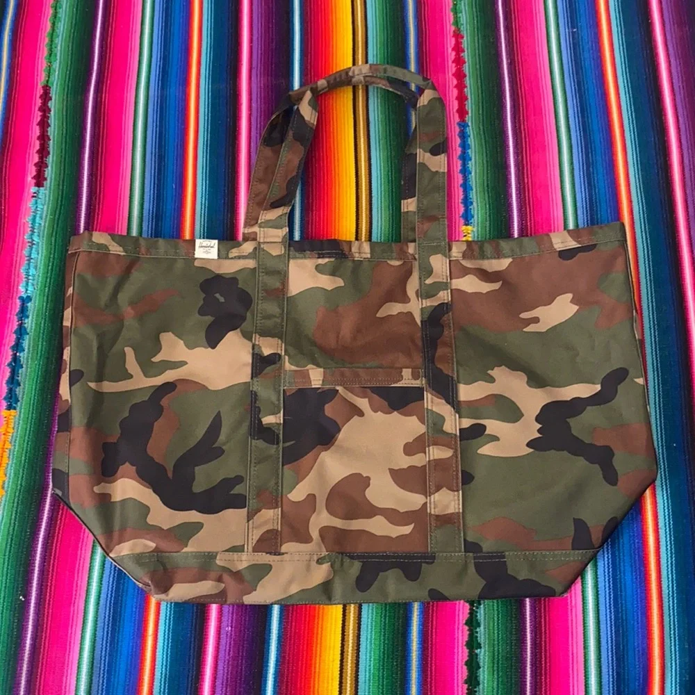 Herschel Supply Company Camouflage Camo Print Oversized Tote